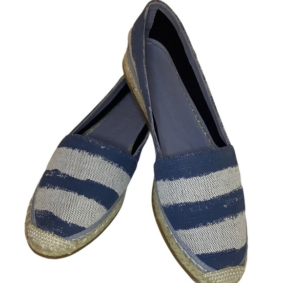 New Burberry Painterly-Stripe Espadrilles Sz-9.5 - Picture 1 of 9